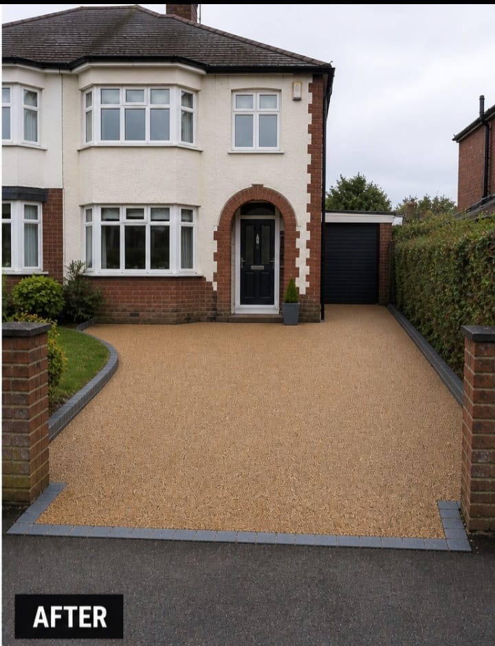 After resin driveway installation