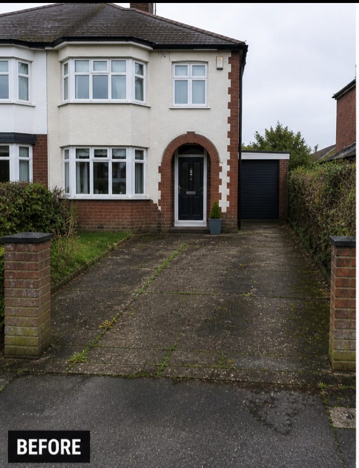 Before driveway renovation