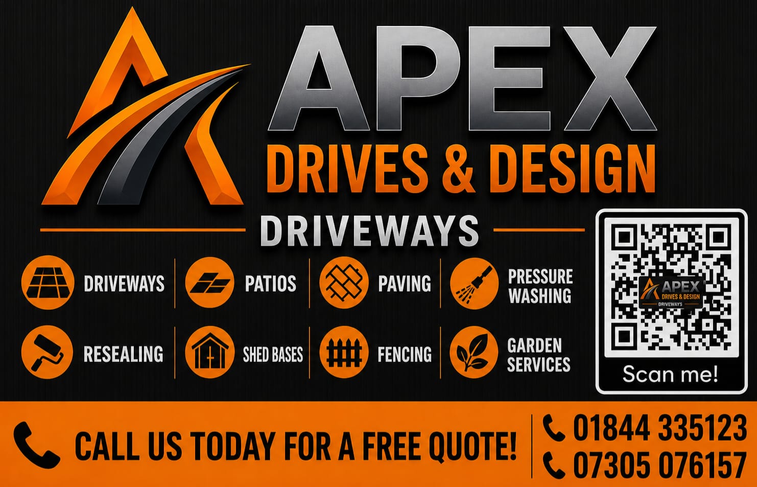 Apex Drives & Design driveways built to impress poster
